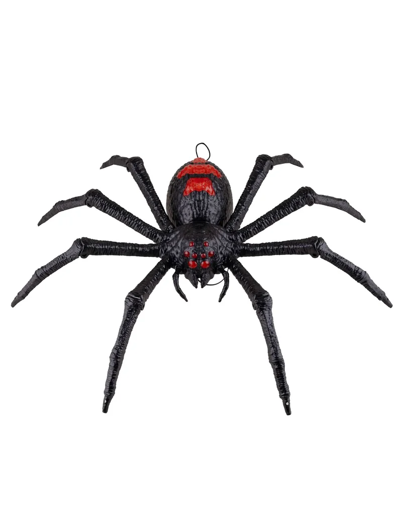 Sound- und Lichtdekoration schwarze Tarantel 70 x 15 x 42 cm