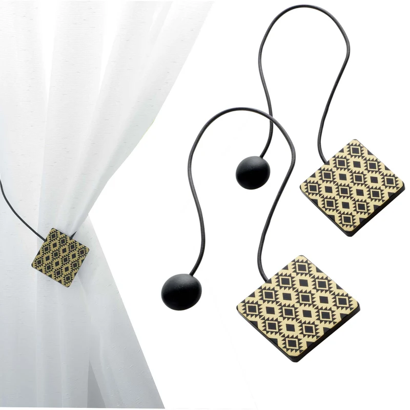 Raffhalter, eckig, schwarz/gold