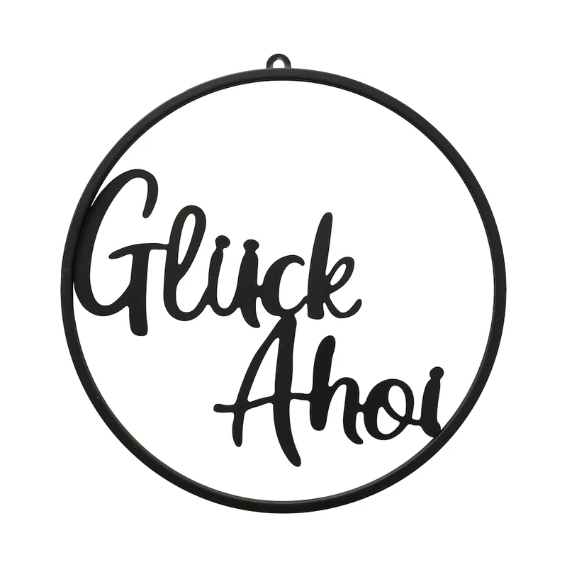 Dekohänger Glück Ahoi schwarz