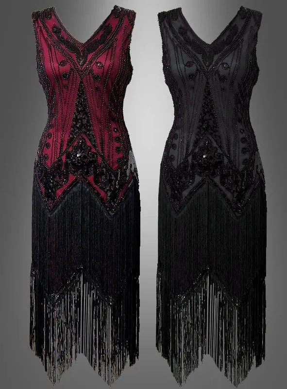 Luxus Flapperkleid Doppelreiher Iris
