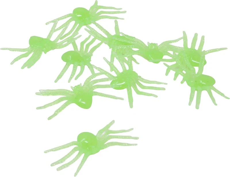 Halloween-Spielzeugspinne, fluoreszierend, 5 cm, 10 Stück