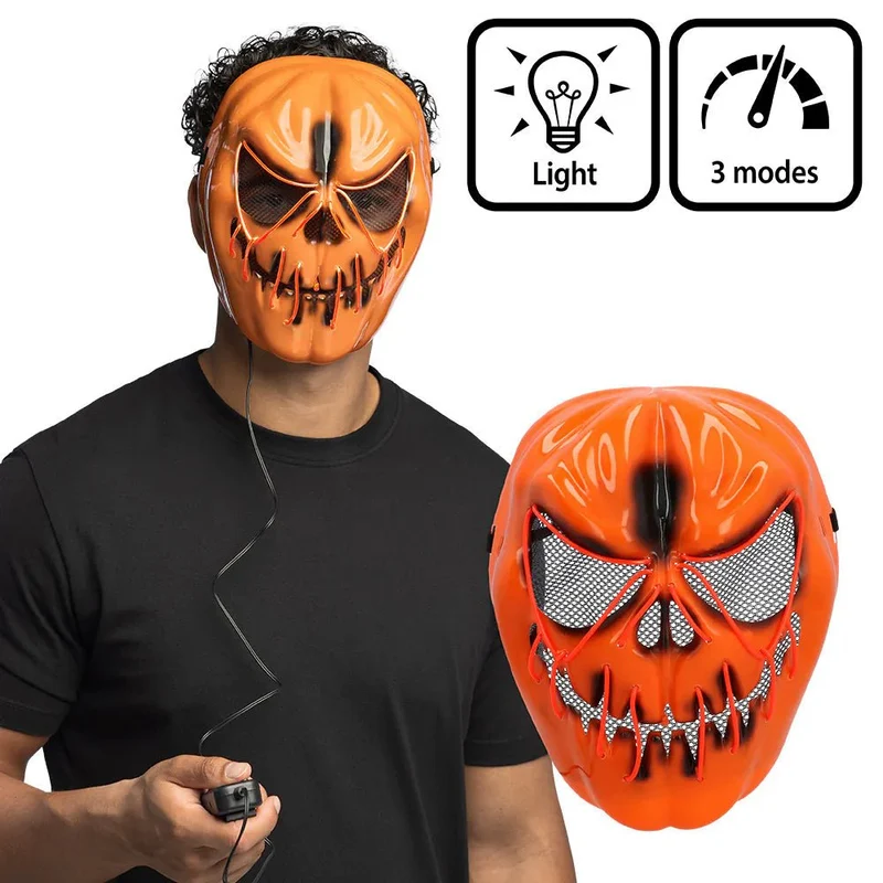 Kürbis-Maske Orange LED