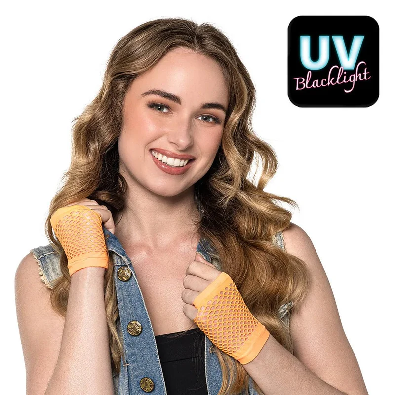 Fischernetz-Handschuhe, orange