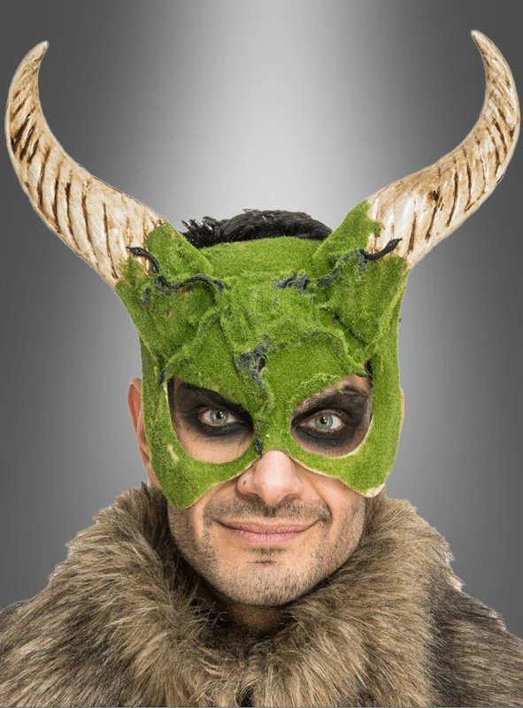 Gehörnte Maske mit Moos Effekt