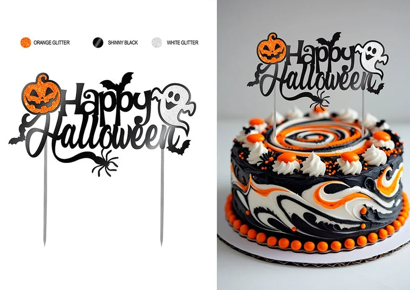 Halloween-Kuchendekoration, schwarz