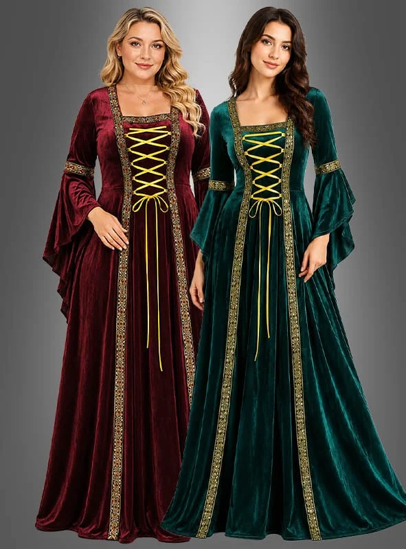 Mittelalterkleid Hildegard rot oder grün