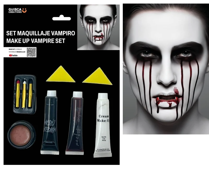 Vampir-Schmink-Set, 6-teilig