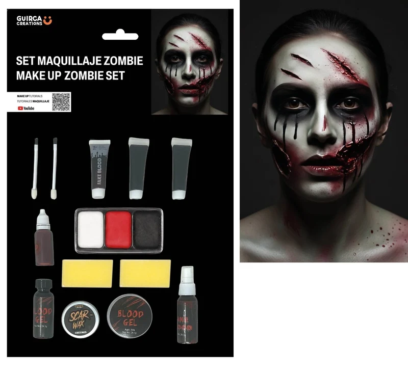Zombie-Schminkset, 6-teilig