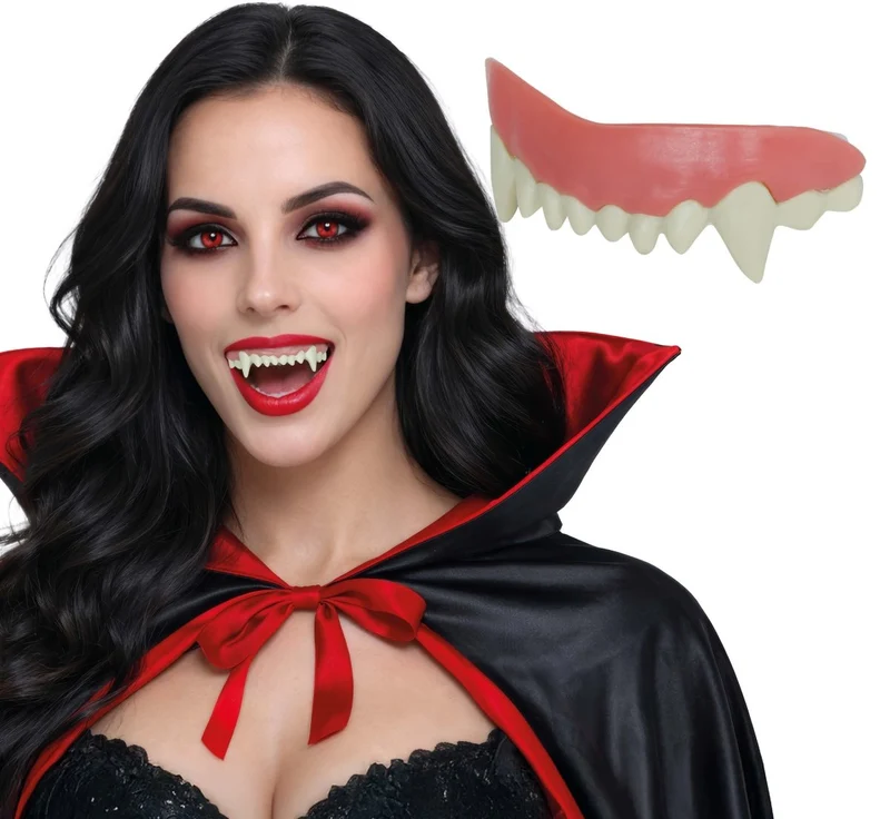 Halloween-Kunstzähne für Damen – Vampir