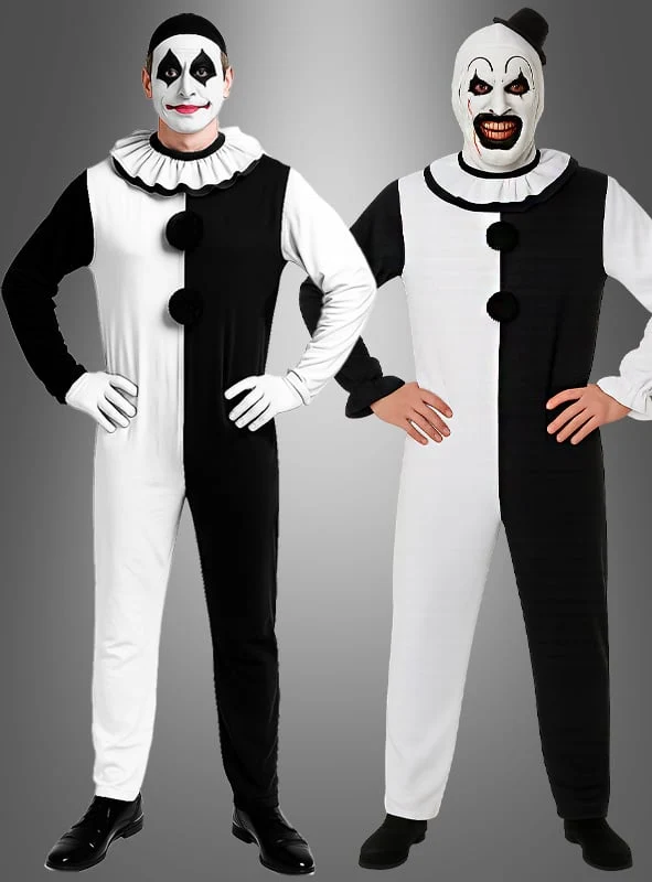 Clown Kostüm schwarz-weiß