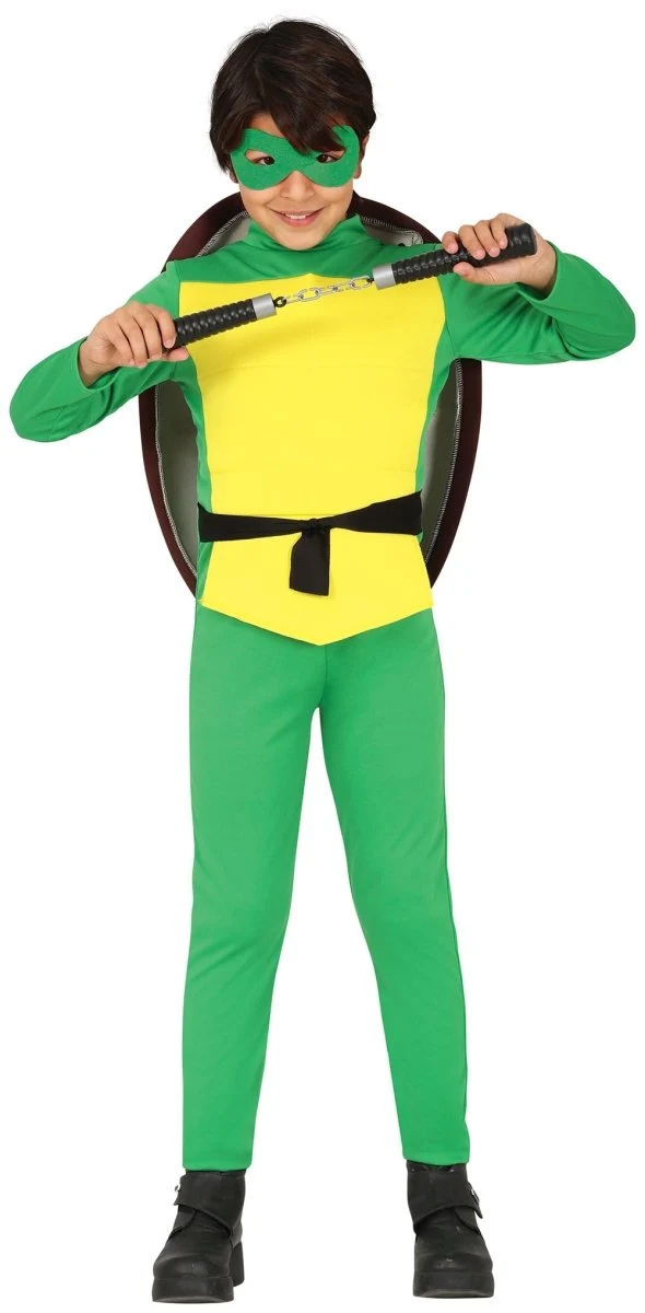 Ninja Turtle Kostuum Kind – met Masker, Riem & Rugtas