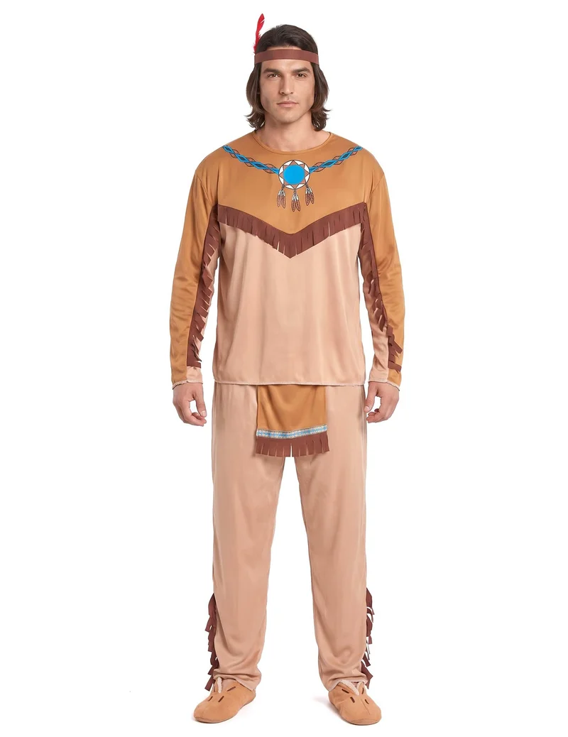 Männer-Indianerkostüm für Fasching bunt