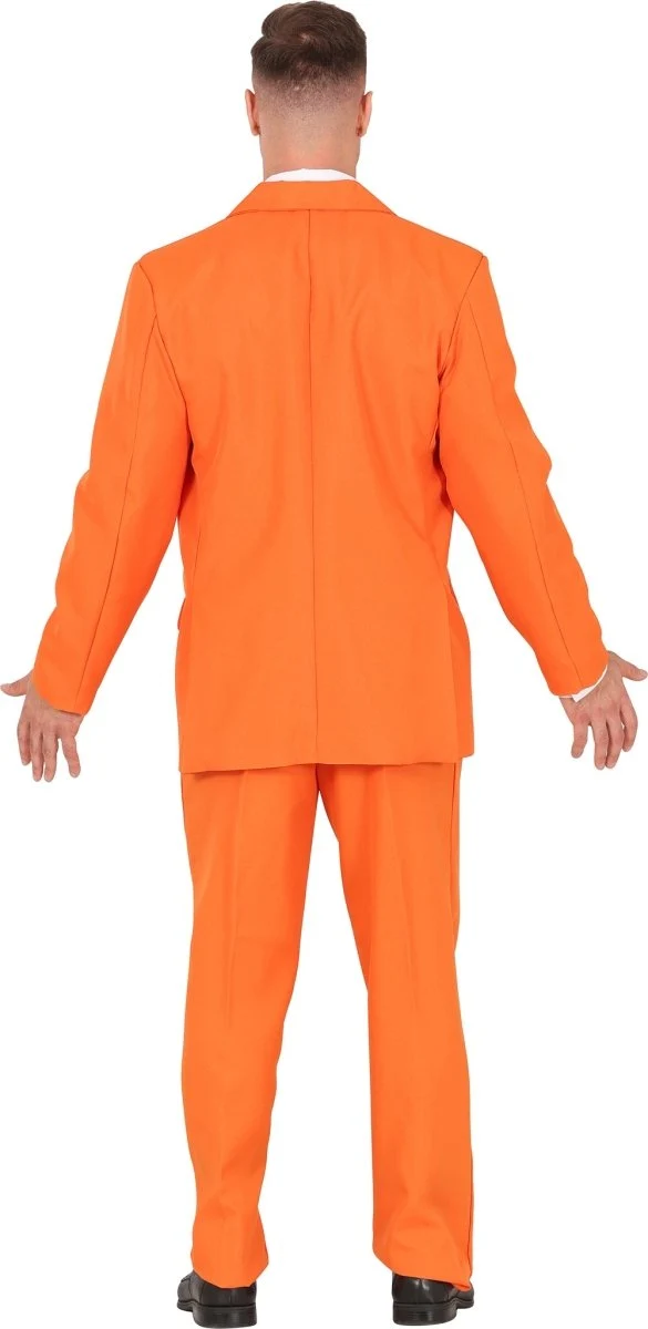 Oranje Kostuum Heren – Jasje, Broek & Stropdas (3-Delig Feestpak)