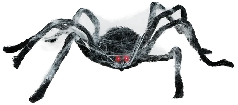 Lopende Halloween Spin – 80 cm - Met licht, geluid & bewegingssensor