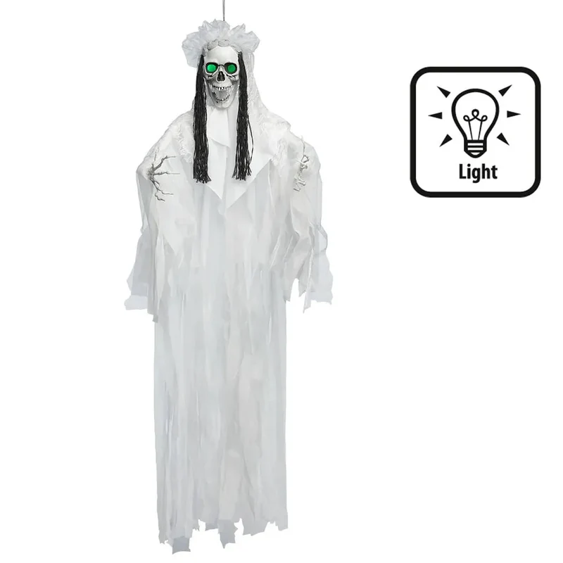 Halloween Bruid Decoratie 160 cm – Vengeful Bride met LED-ogen