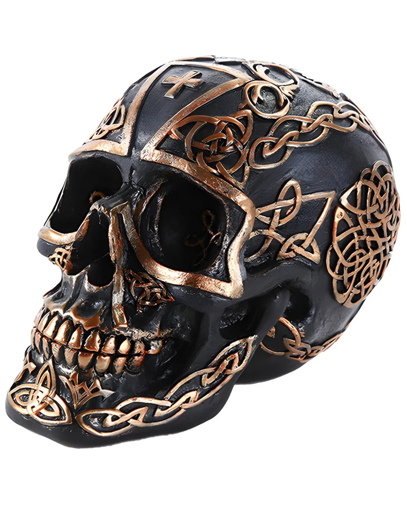 Celtic Cross Totenkopf mit Tribals 17cm