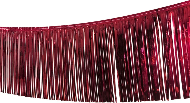 Rote Girlande mit Fransen, 10 m
