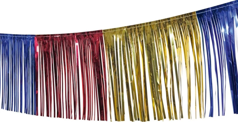 Bunte Girlande mit Fransen, 10 m