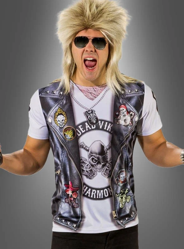 Biker Shirt Rocker Kostüm