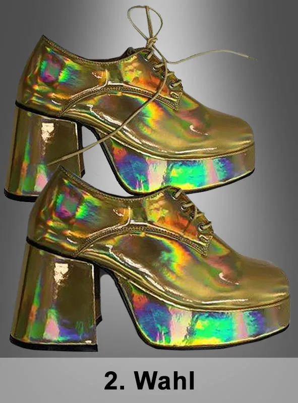 2. Wahl Hologramm Plateauschuhe 70er Disco Fever