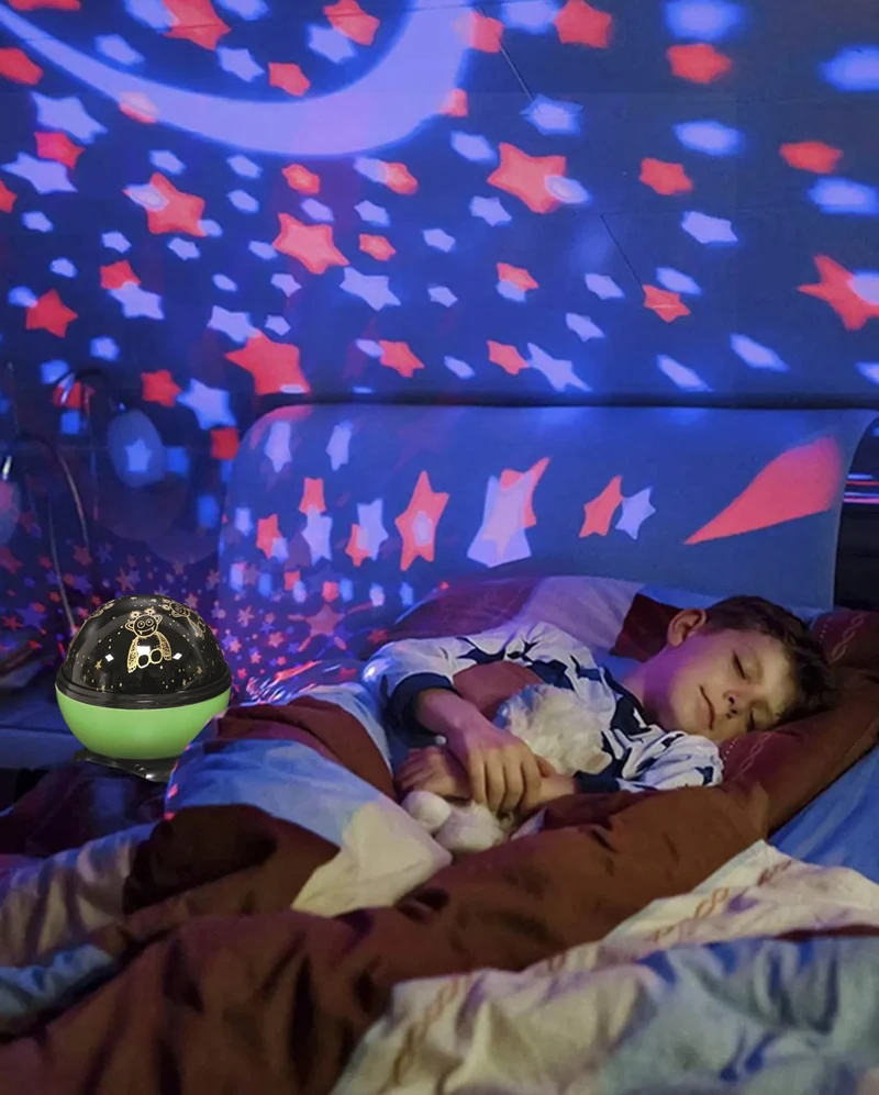 Nachtlicht Projektor mit Multicolor Monster Motiv 14cm