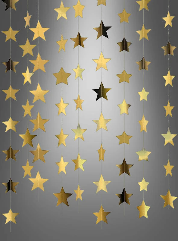 Sterne Girlande gold