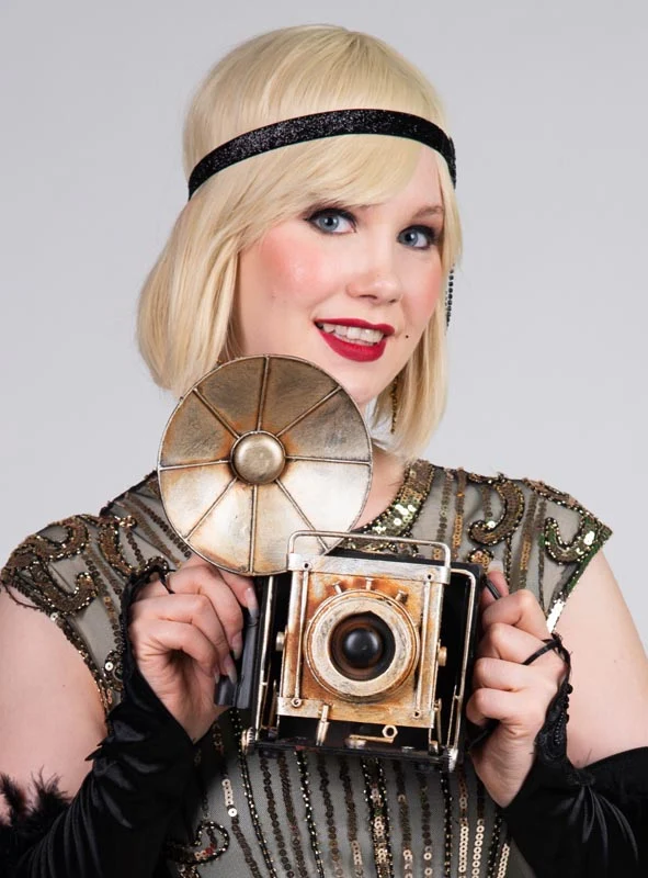 Retro Fotoapparat mit Blitz Deko Kamera