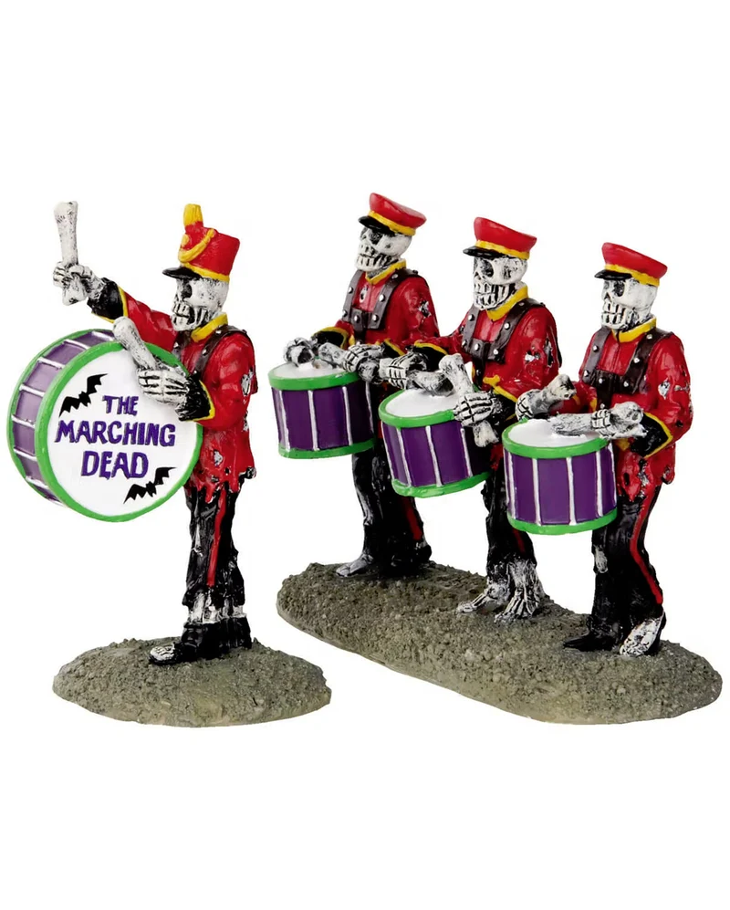 Lemax Spooky Town - Skelett Trommler 2er Set