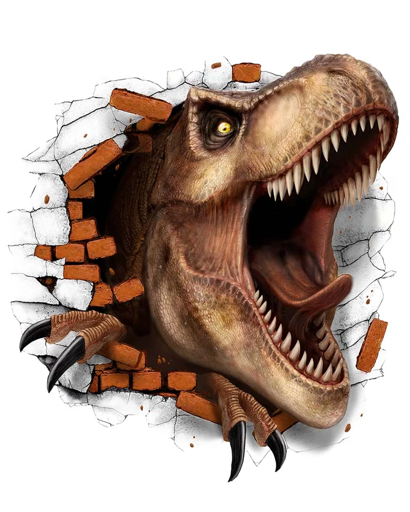 T-Rex Dinosaurier Wanddeko 70x80cm