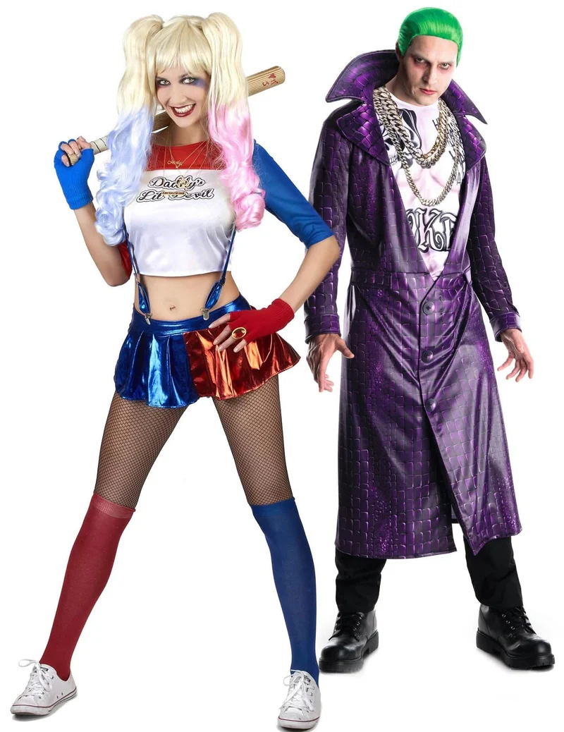 Joker™ und seine Partnerin Paarkostüm bunt
