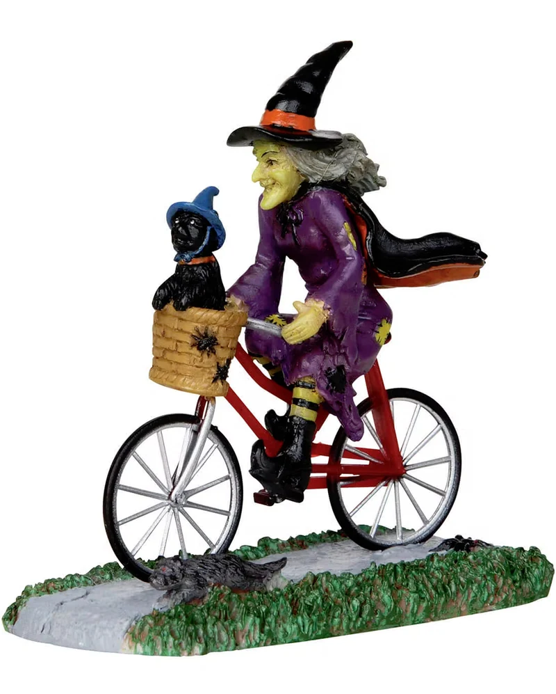 Lemax Spooky Town - Hexe auf Fahrradtour
