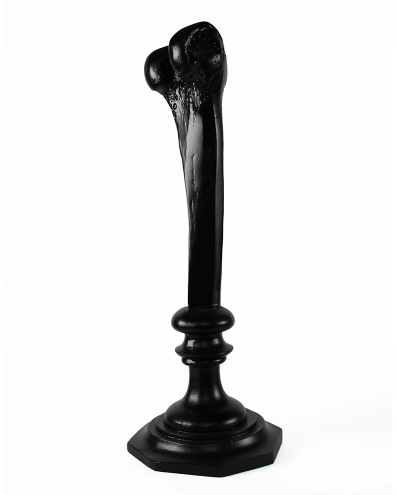 Schwarzer Gelenkknochen Kerzenleuchter 34cm