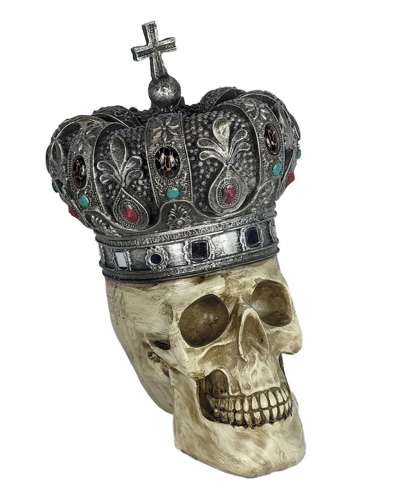 Totenkopf mit Königskrone 25cm
