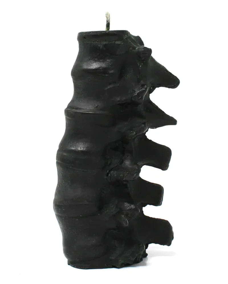 Schwarze Wirbelsäulenkerze 13 cm