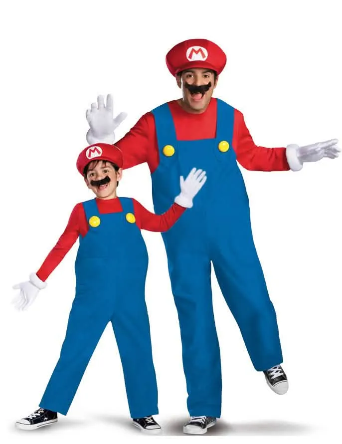 Super Mario™ Paarkostüm für Vater und Sohn