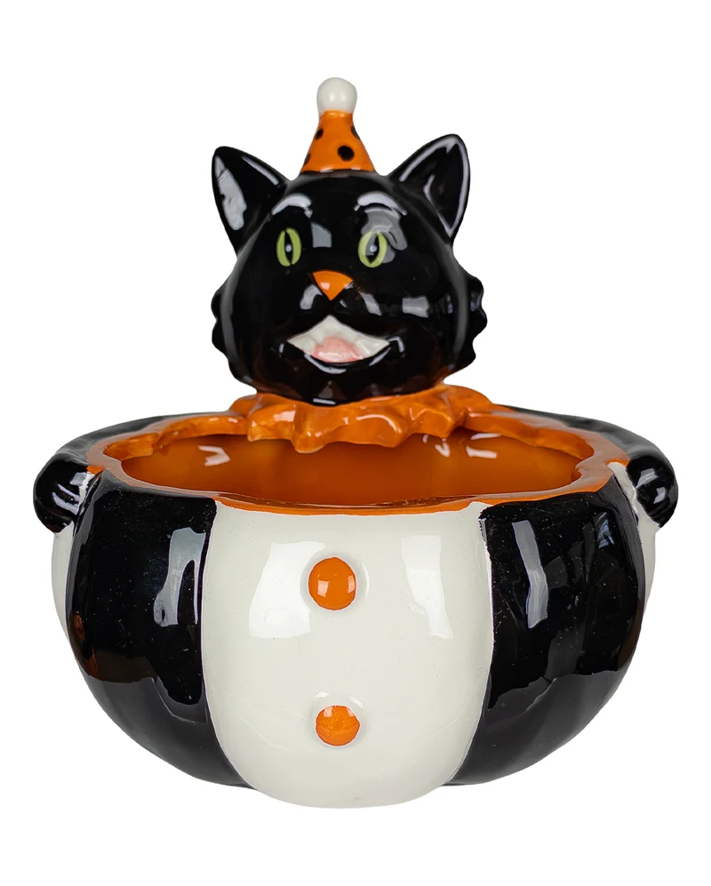 Vintage Süßigkeiten Schale Halloween Katze