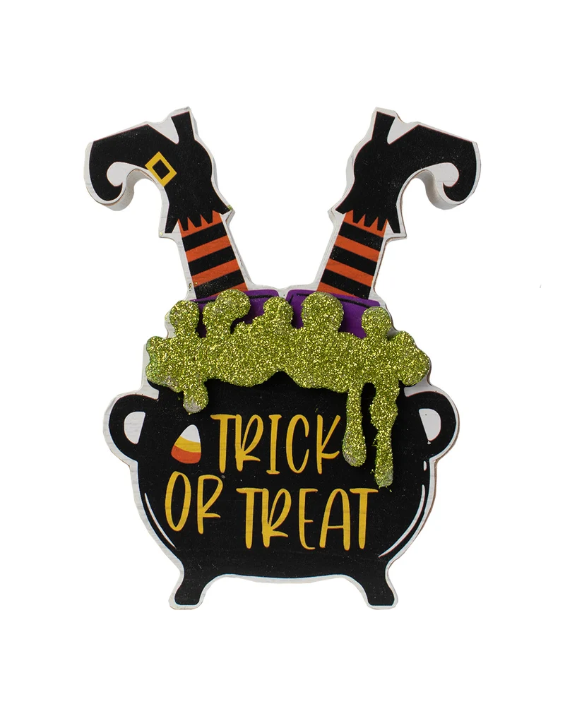 Hexenkessel Aufsteller Trick or Treat 12cm