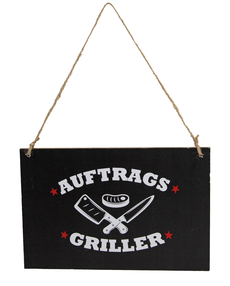 BBQ Schild „Auftragsgriller“ 18cm