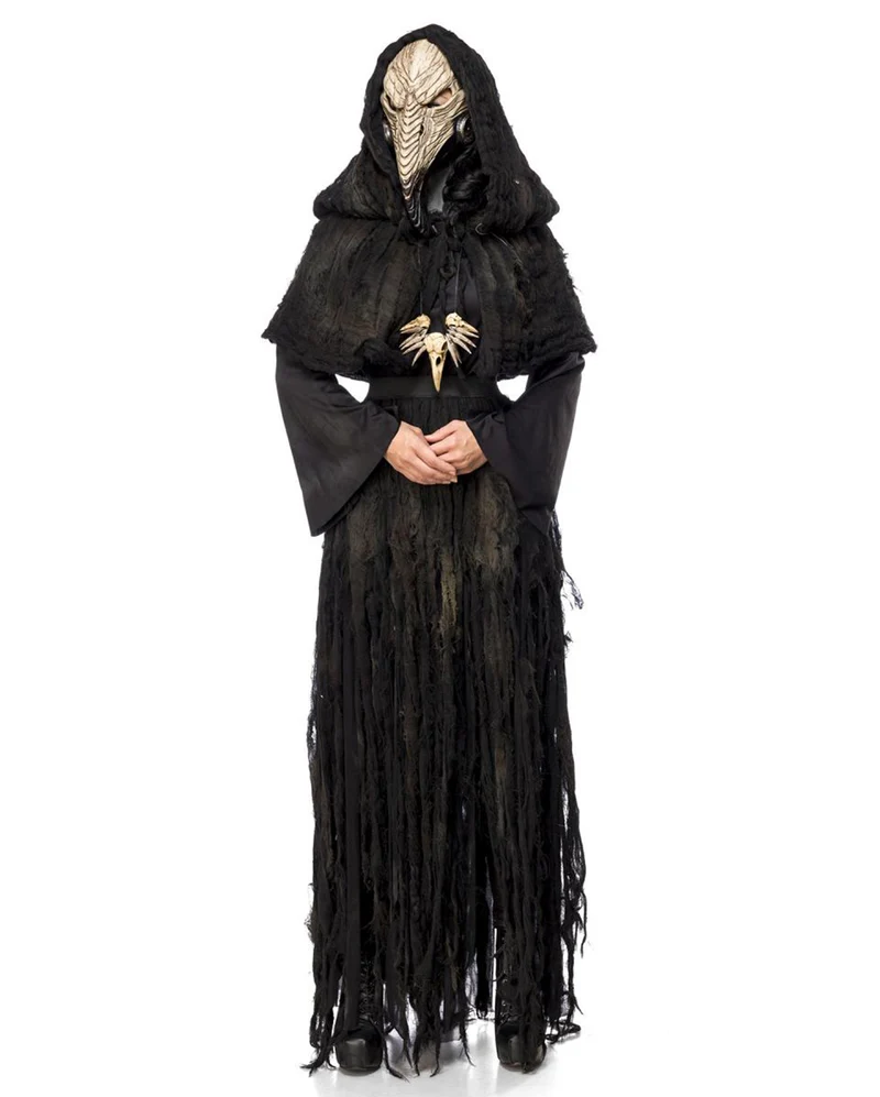 Lady Pest Doktor Damenkostüm mit Vogelmaske