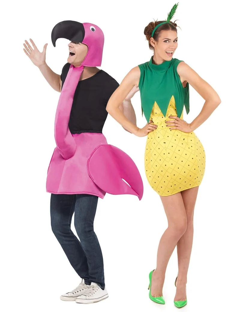 Paarkostüm Flamingo und Ananas
