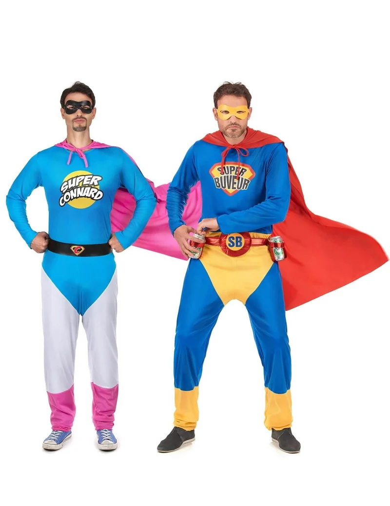 Kostüm Super Trinker und Super Blödmann