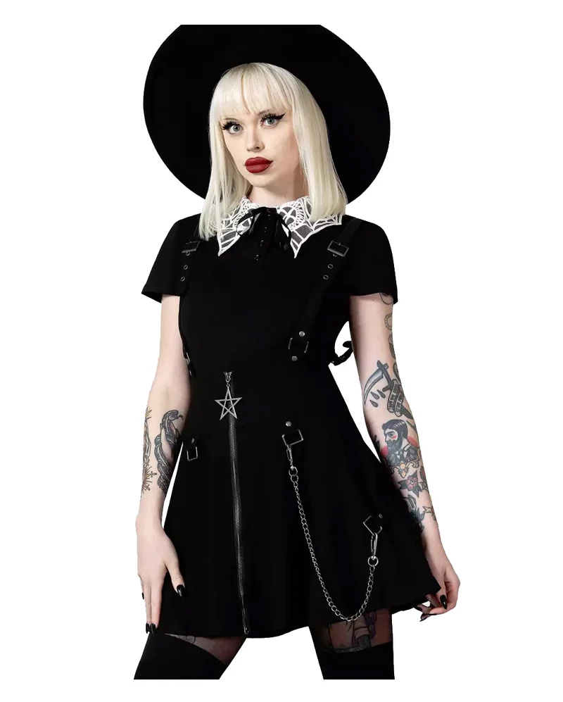 Study Hell Suspender Skirt KILLSTAR schwarz