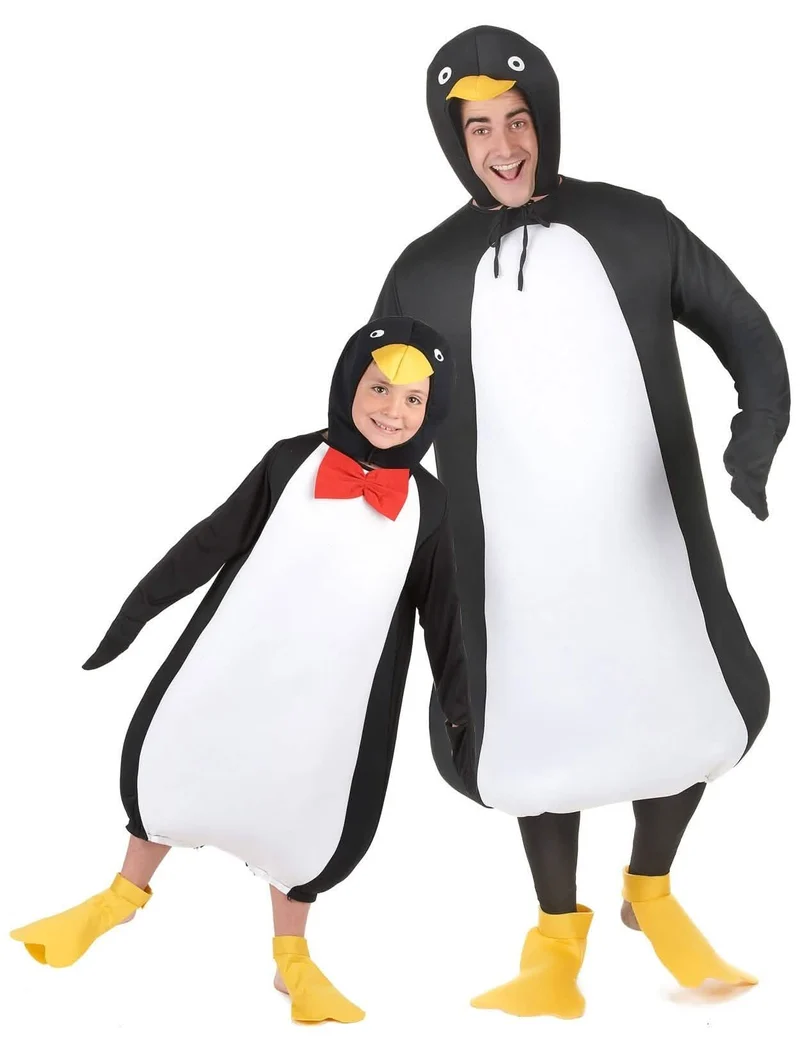 Pinguin Kostüm für Vater und Sohn