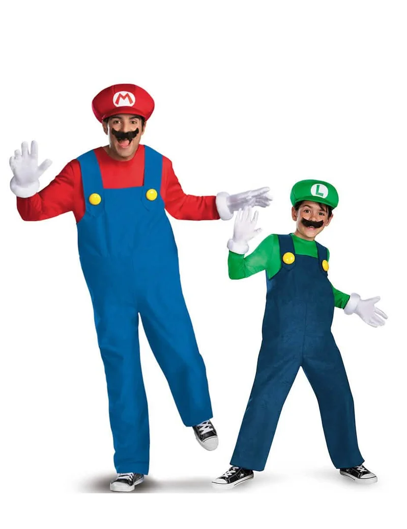 Paarkostüm Mario™ und Luigi™ Vater und Sohn
