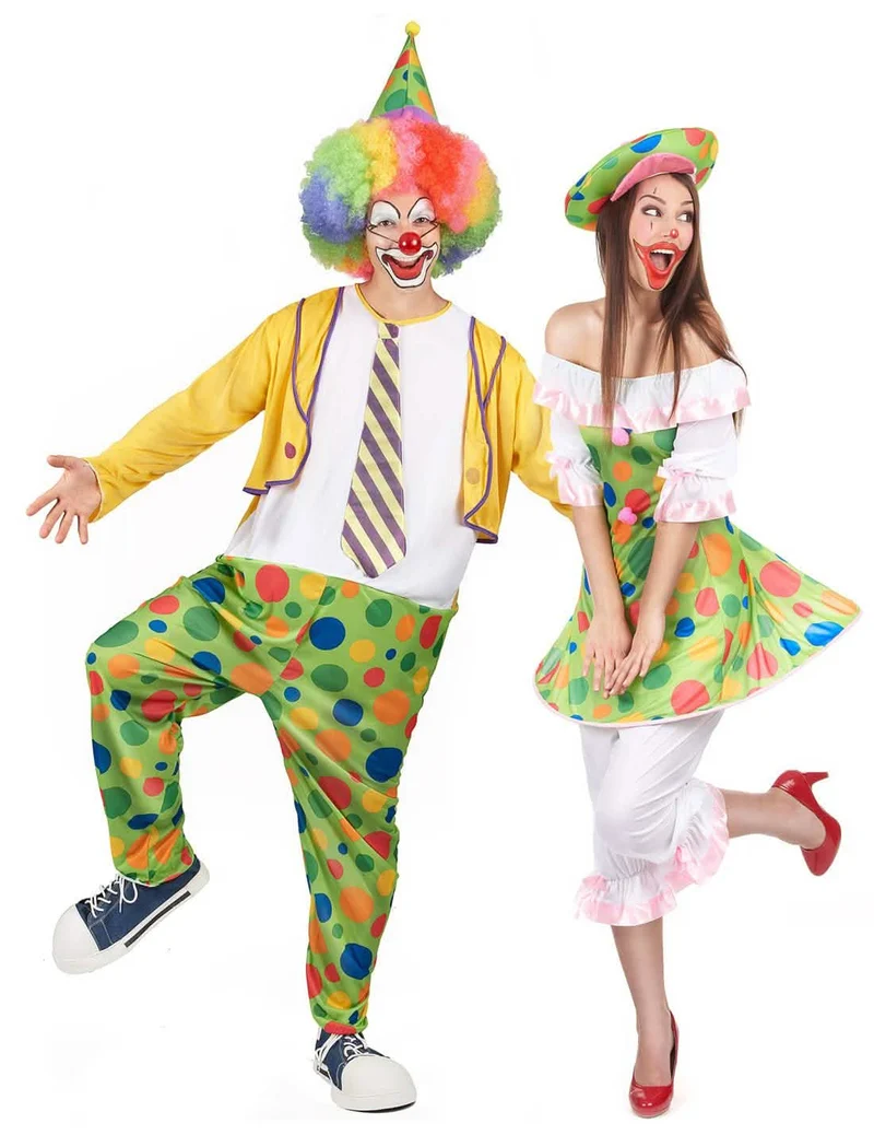 Paarkostüm Clown für Erwachsene