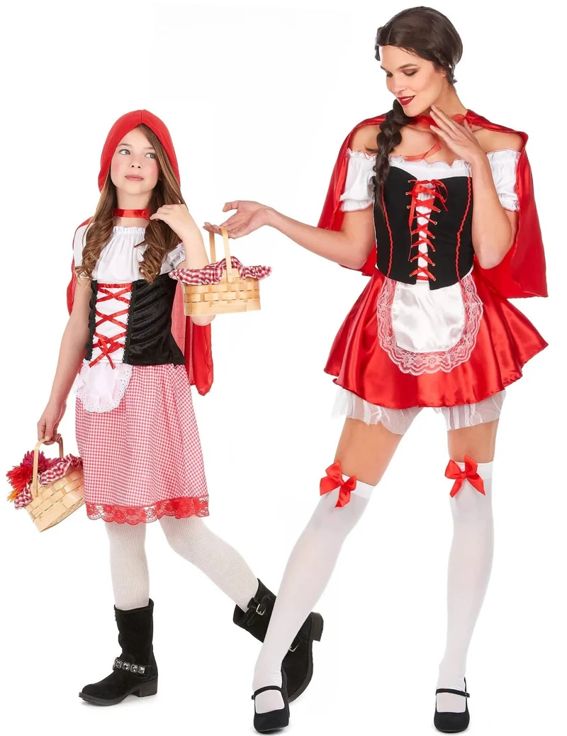 Rotkäppchen Paarkostüm Mutter-Tochter