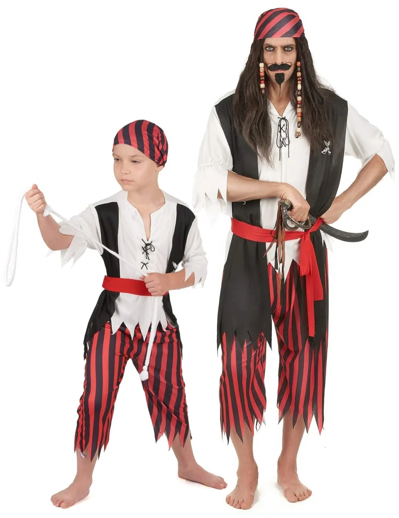 Piraten-Paarkostüm für Vater und Sohn