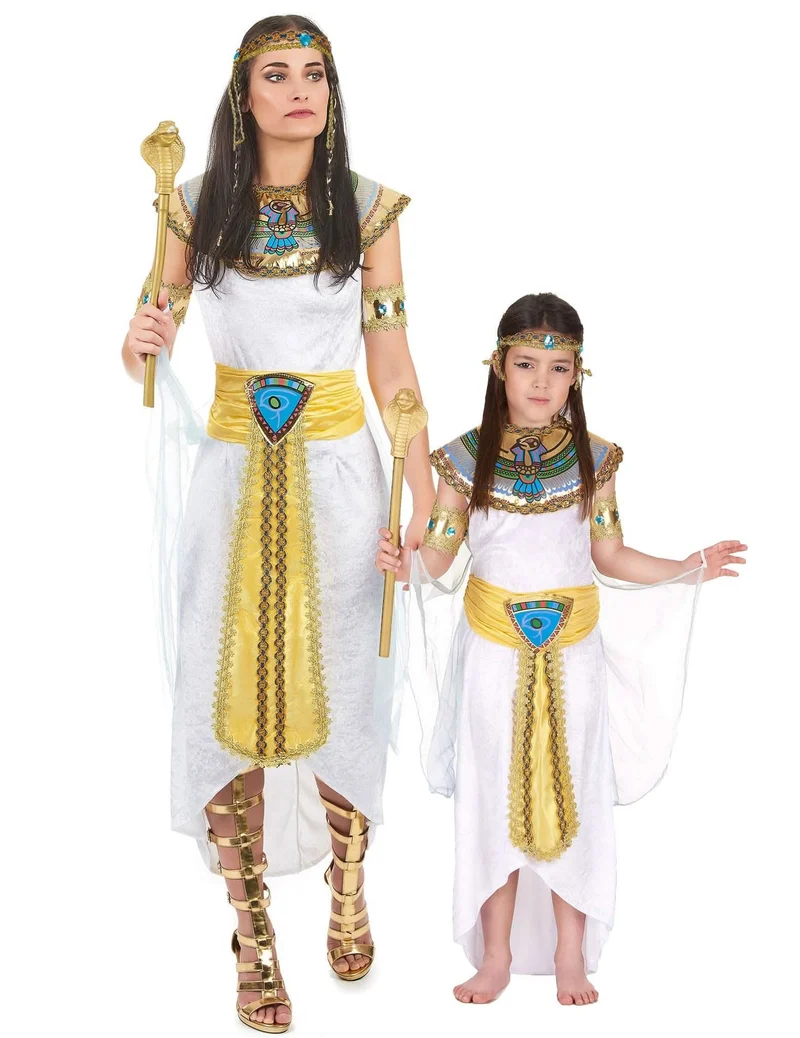 Königin von Ägypten-Paarkostüm Mutter und Tochter