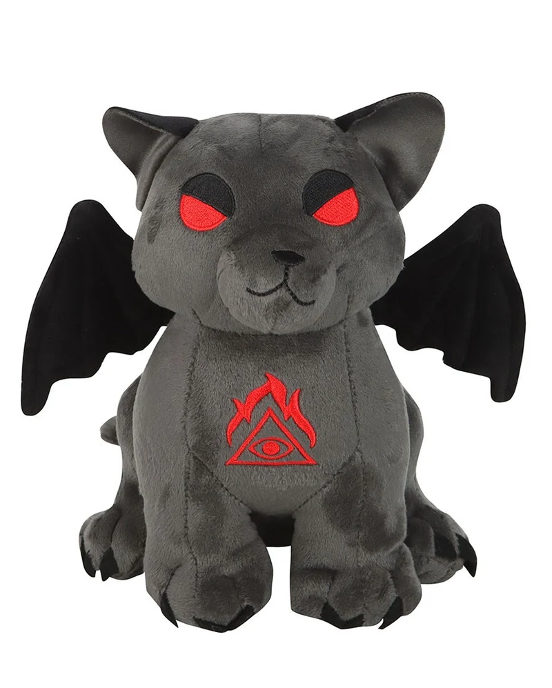 Putzige Gothic Vampirkatze aus Plüsch 20cm