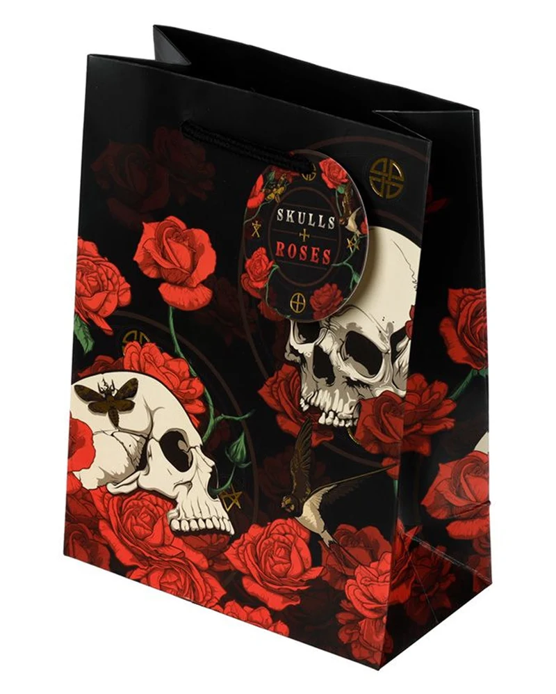 Skulls & Roses Geschenktüte 23x17cm